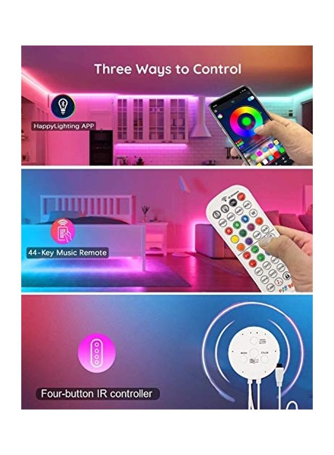 LED Strip Lights With Remote Control Multicolour 1.41kg