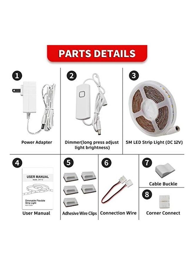 LED Strip Light With Remote Controller Multicolour 0.46kg