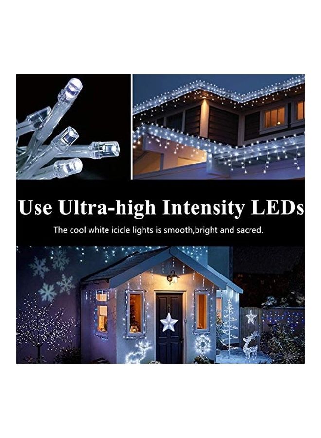 400-LED 8 Modes Waterproof Icicle Lights White 11.82meter