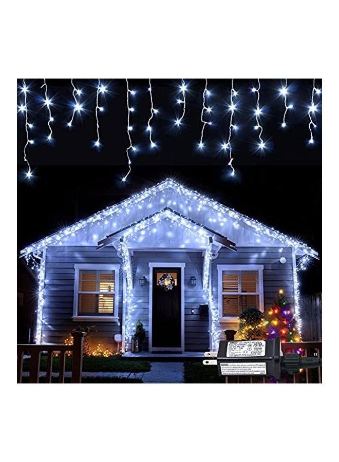 400-LED 8 Modes Waterproof Icicle Lights White 11.82meter