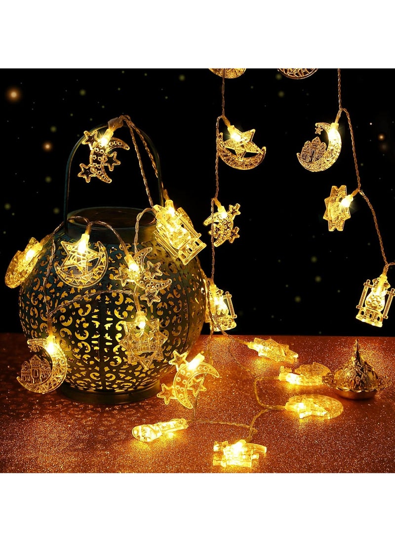 Ramadan Eid Al Adha Decorations String Lights, 16ft 30 LEDs Ramadan Eid String Light, Battery Operated Lights for Ramadan Mubarak Kareem Indoor Outdoor Decor Home Decoration Party