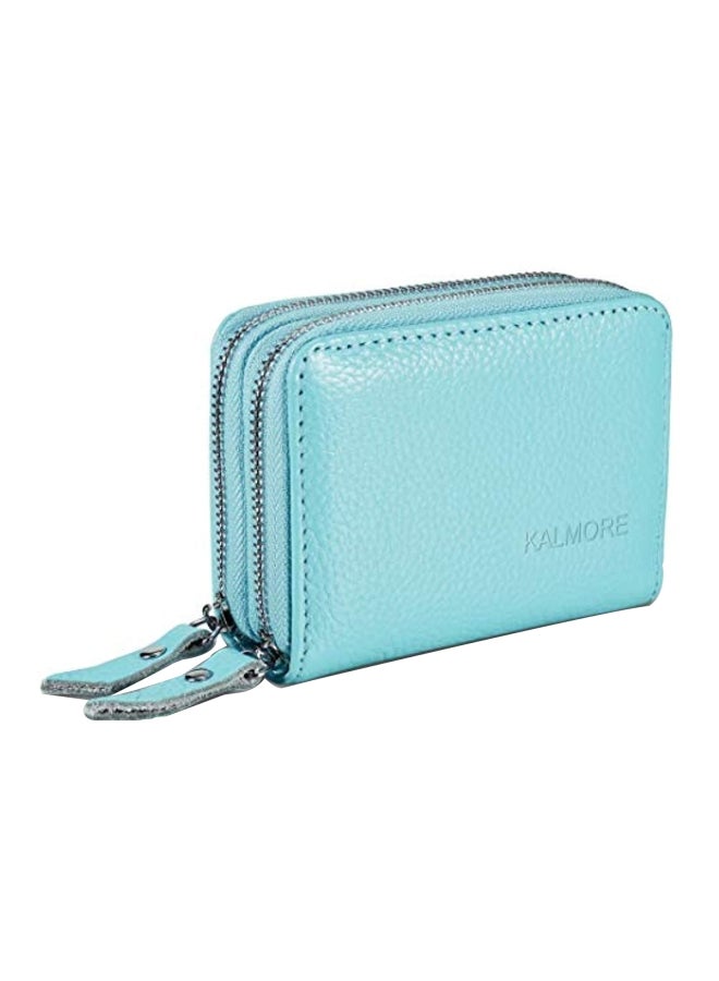 RFID Leather Wallet Blue