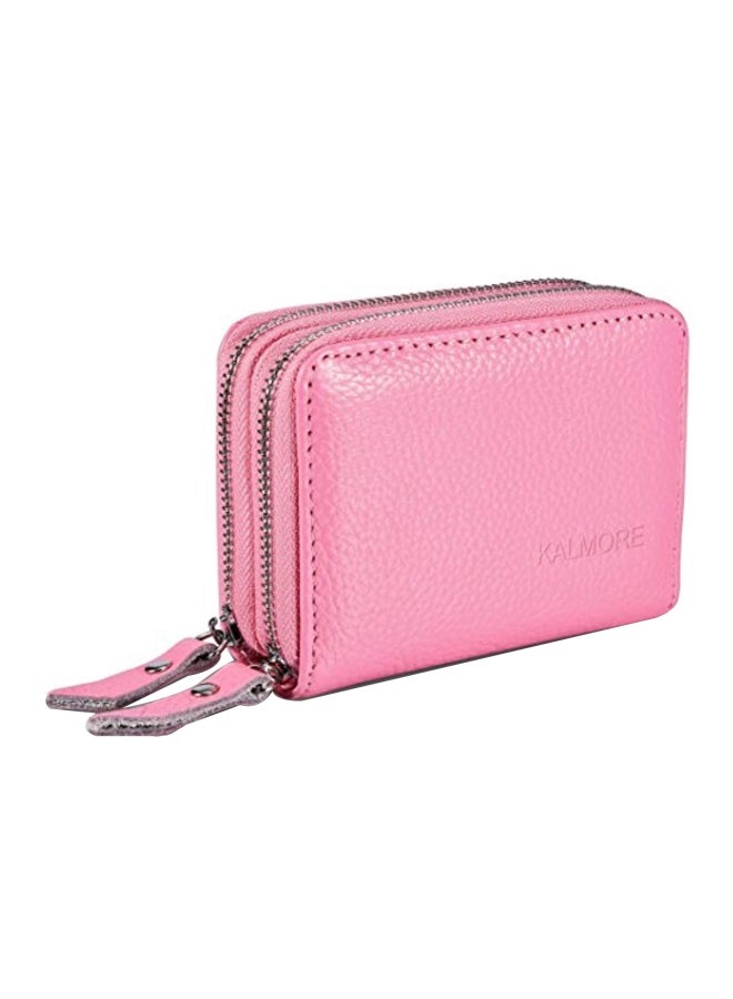 RFID Leather Wallet Pink