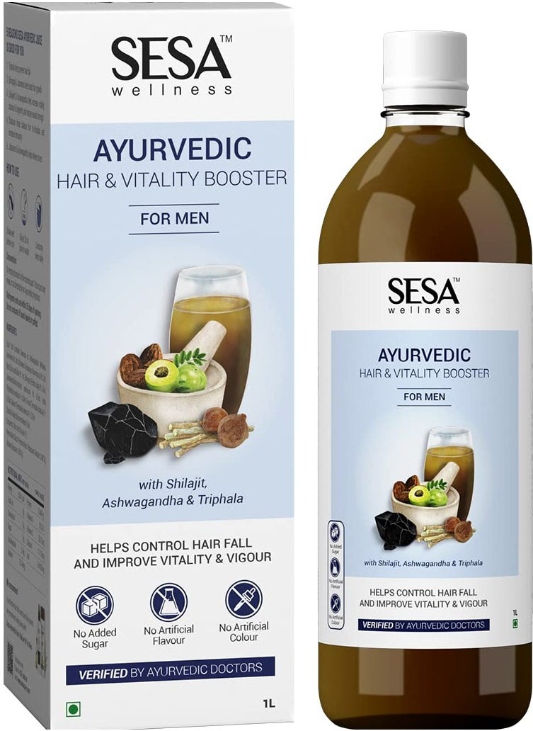 Ayurvedic Juice for Men with Shilajit Ashwagandha and Triphala Boosts Energy  Strength and Stamina  Controls Hair Fall  1L