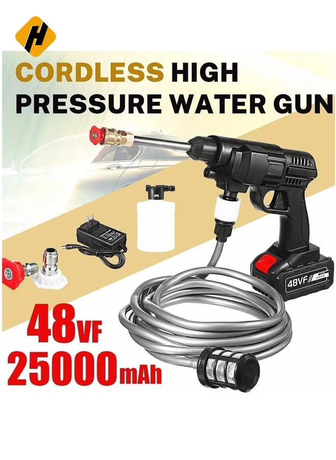 48 V Wireless High Pressure Car Wash Water Gun Portable High Pressure Washer Washing Auto Spray Garden Tool