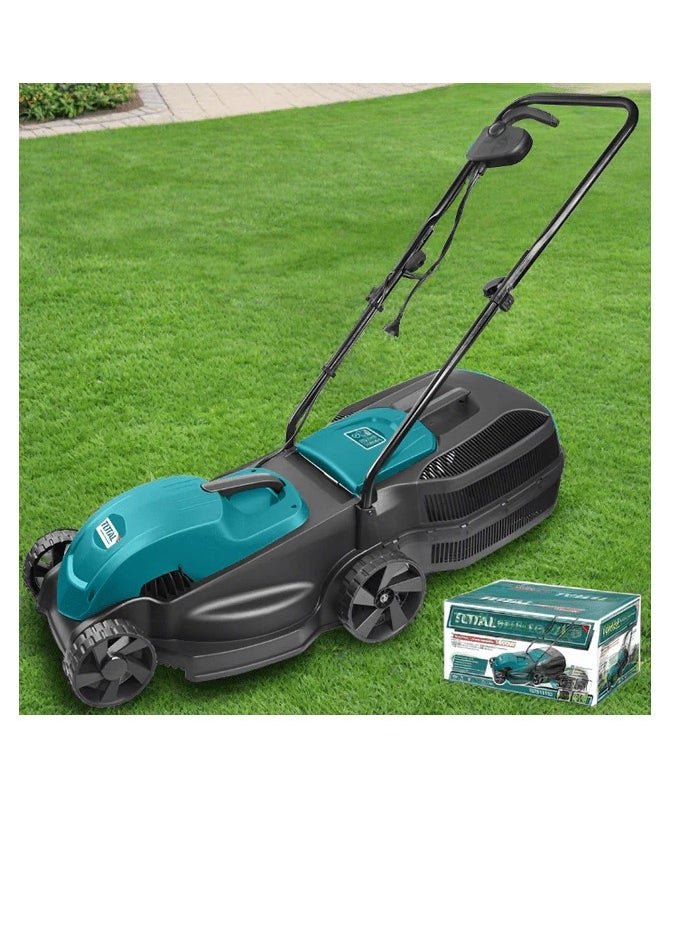 TOTAL Electric Lawn Mower 1600W - 3500rpm, 380mm Cutting Width, Adjustable Height (28/48/68mm), 45L Grass Box, Carbon Brush Motor – Ideal for Lawn Care and Grass Cutting