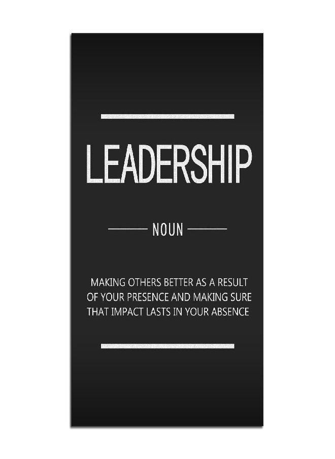 Inspirational Canvas Wall Art Leadership Noun Office Decoration Inspiring Entrepreneur Positive Quotes Inspiration Painting Poster Print Artwork Home Frame Ready to Hang[12''W X 18''H]