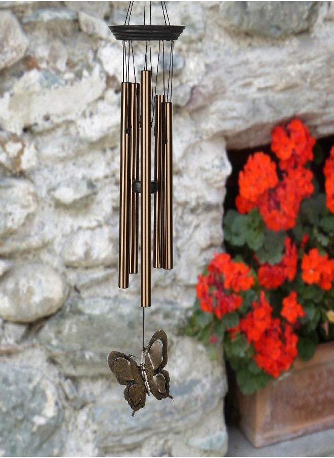 Woodstock Chimes Signature Collection, My Butterfly Chime, 21'' Wind Chime, Decor Designs Wind Chimes for Outdoor, Patio, Home or Garden Décor, for Mom (BFC)