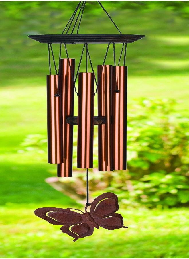 Woodstock Chimes Signature Collection, My Butterfly Chime, 21'' Wind Chime, Decor Designs Wind Chimes for Outdoor, Patio, Home or Garden Décor, for Mom (BFC)