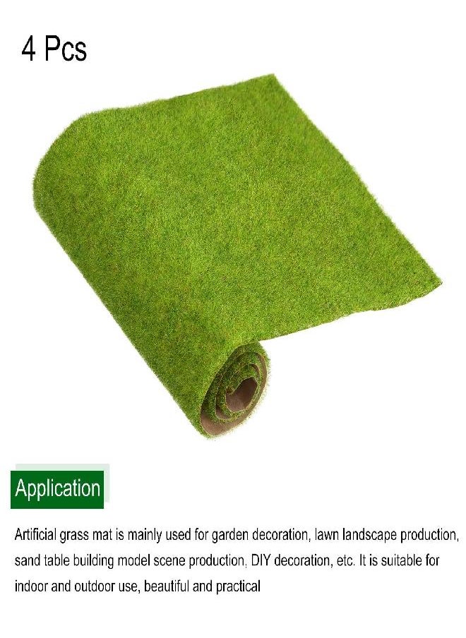 MECCANIXITY Artificial Model Grass Mat 4pcs 10