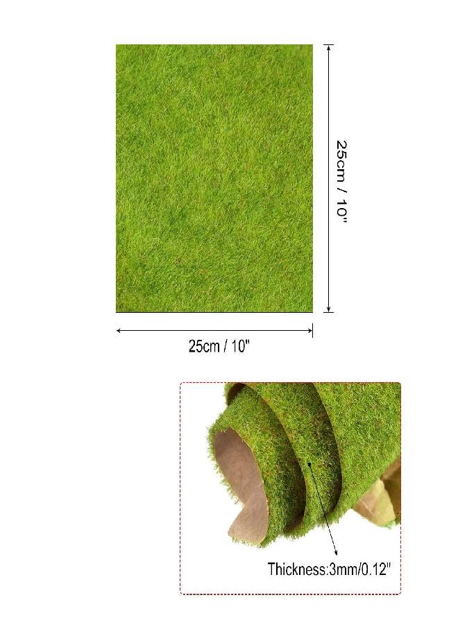 MECCANIXITY Artificial Model Grass Mat 4pcs 10