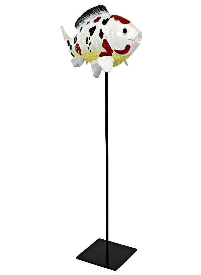 Design Toscano NG304795 Japanese Floating Koi Fish Asian Garden Statue, Medium, Full Color Finish