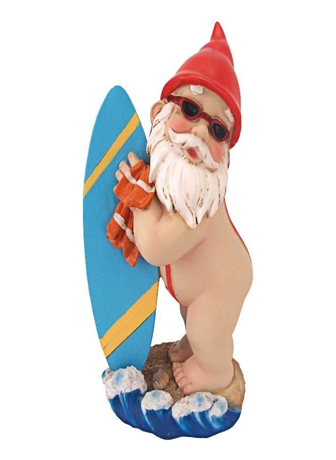 Design Toscano The Shredder Surfer Dude Gnome Statue, Twin