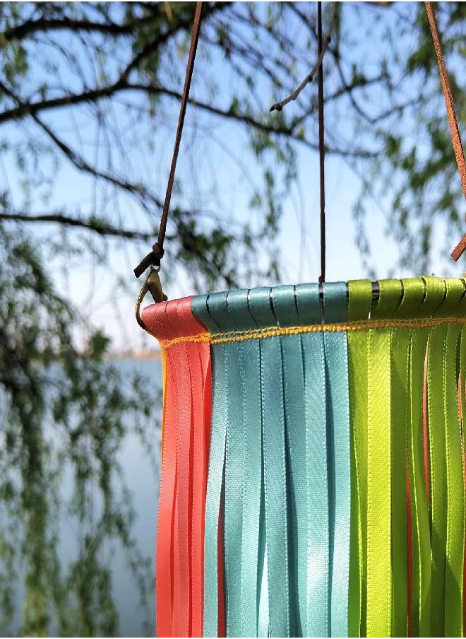 Satin Ribbon Windsock Streamer, Outdoor Decorations for Your Patio, Garden, Yard, Dock and Camper, 41-Inch, WS41-D-HHLL