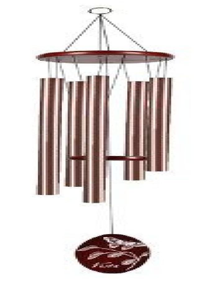 Sunset Vista Designs Bronze Classic Wind Chime with Butterfly, Medium