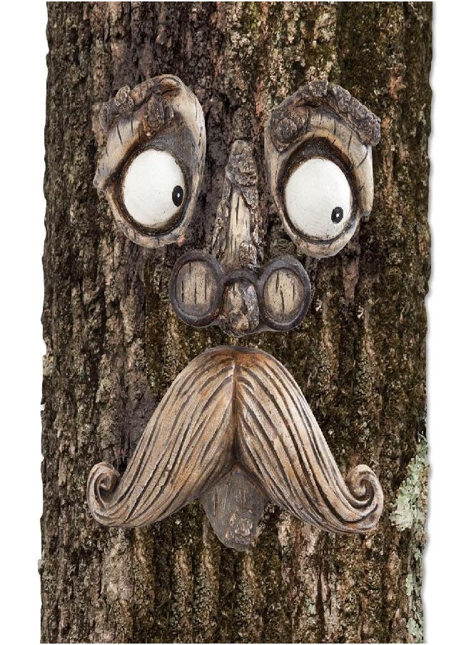 Bits and Pieces - 'Old Man' Tree Hugger - Yard Decorations - Whimsical Tree Sculpture - Garden Decoration - Garden Peeker Yard Art