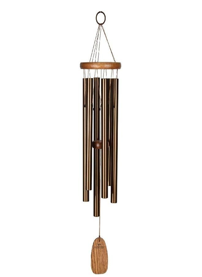 Woodstock Wind Chimes Amazing Grace Chime Medium (24'') Bronze Wind Chime Inspirational and Memorial Gifts Wind Chimes for Outside Patio Home or Garden Decor (AGMBR)