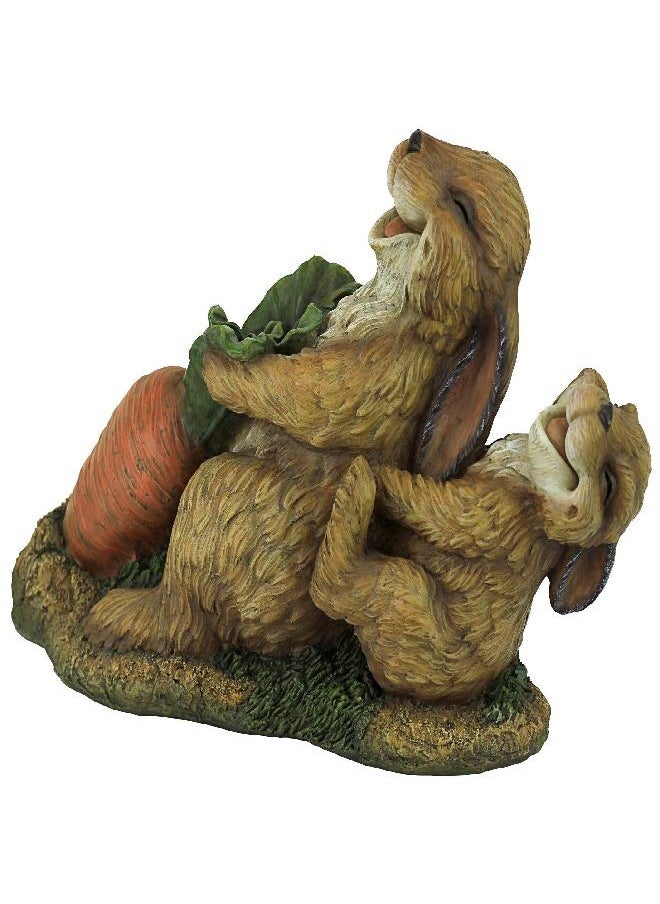 Design Toscano The Carrot Crew Rabbit Statue, Multicolored