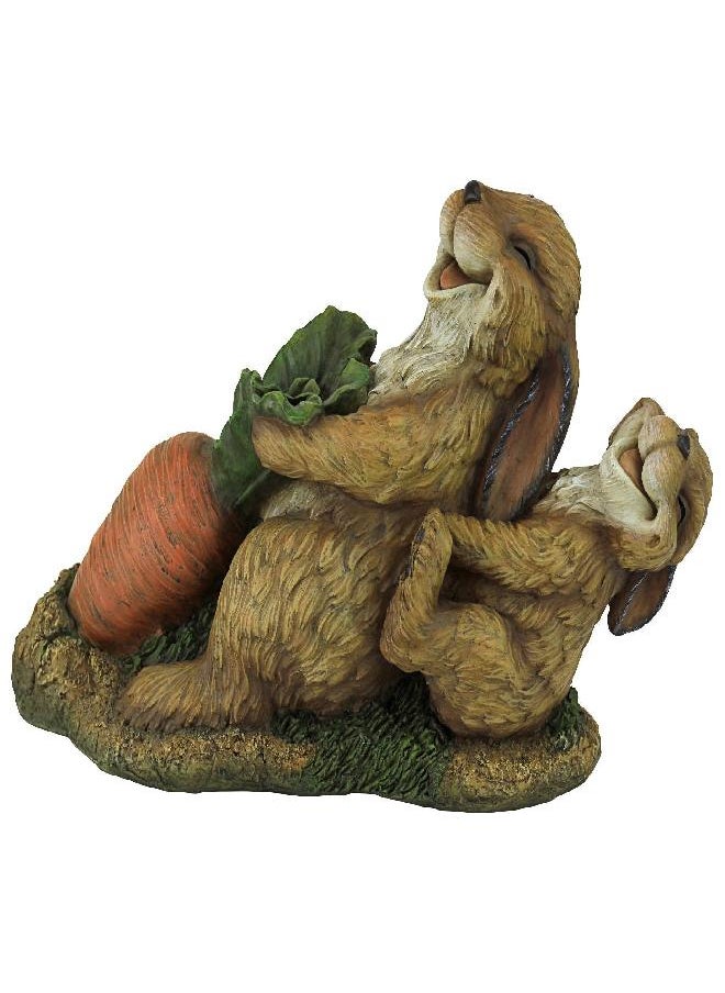 Design Toscano The Carrot Crew Rabbit Statue, Multicolored