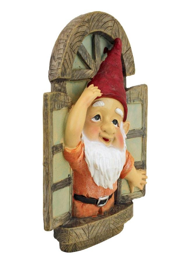 Design Toscano QL4283 Statue-Knothole Welcome Tree Window-Fairy Garden-Gnome Village, Full Color