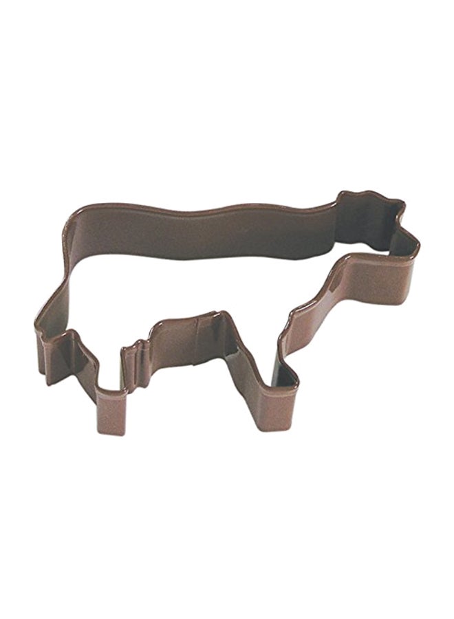 Cow Shape Cookie Cutter Brown 3.8 x 3.8 x 1.2inch