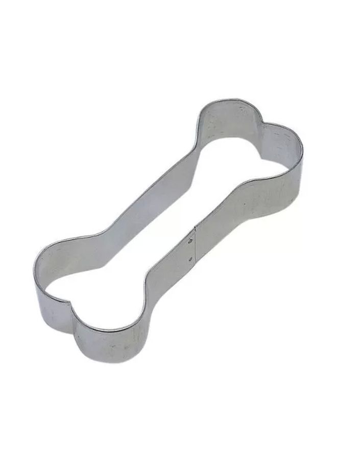 Dog Bone Shaped Cookie Cutter Silver 4.5inch