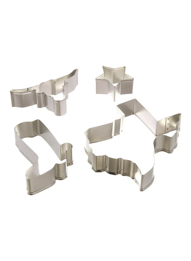 4-Piece Cookie Cutter Silver