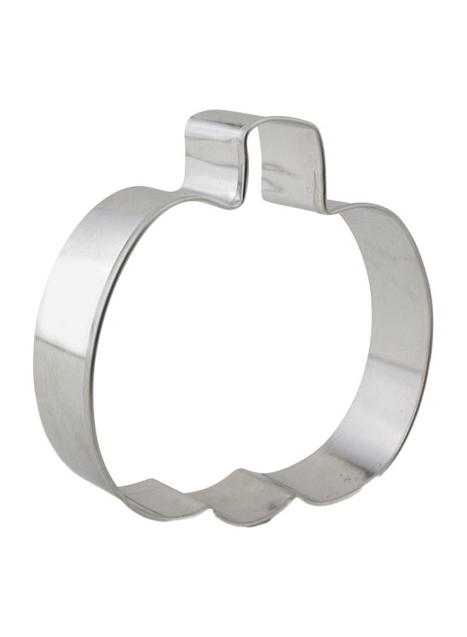 Pumpkin Shaped Cookie Cutter Silver 4inch