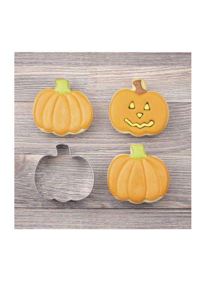 Pumpkin Shaped Cookie Cutter Silver 4inch