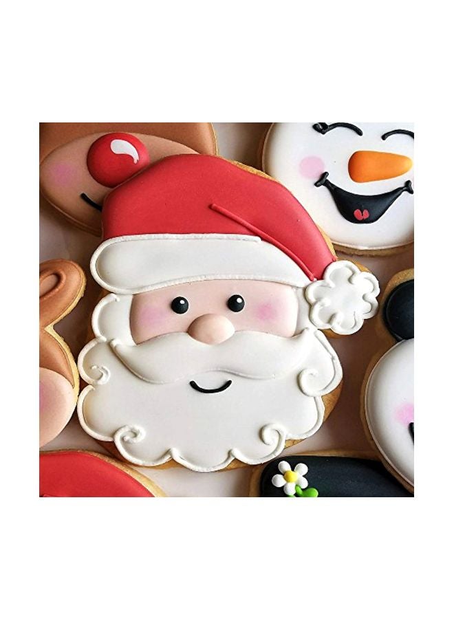 Santa Face Cookie Cutter Silver 4.2x1x3.5inch