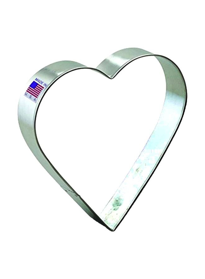 Heart Shaped Cookie Cutter Silver 5x5x1inch