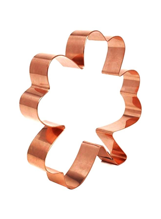 Four Leaf Clover Shaped Cookie Cutter Copper 4.5x0.8x4.5inch