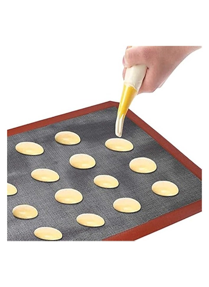 Silicone Baking Mat Sheet Non-Slip Washable Reusable Baking Tray Washable Reusable Non-Stick Tray Liner for Bake Pans and Rolling Heat-Resistant Cooking Bakeware Mat BPA 40x30cm