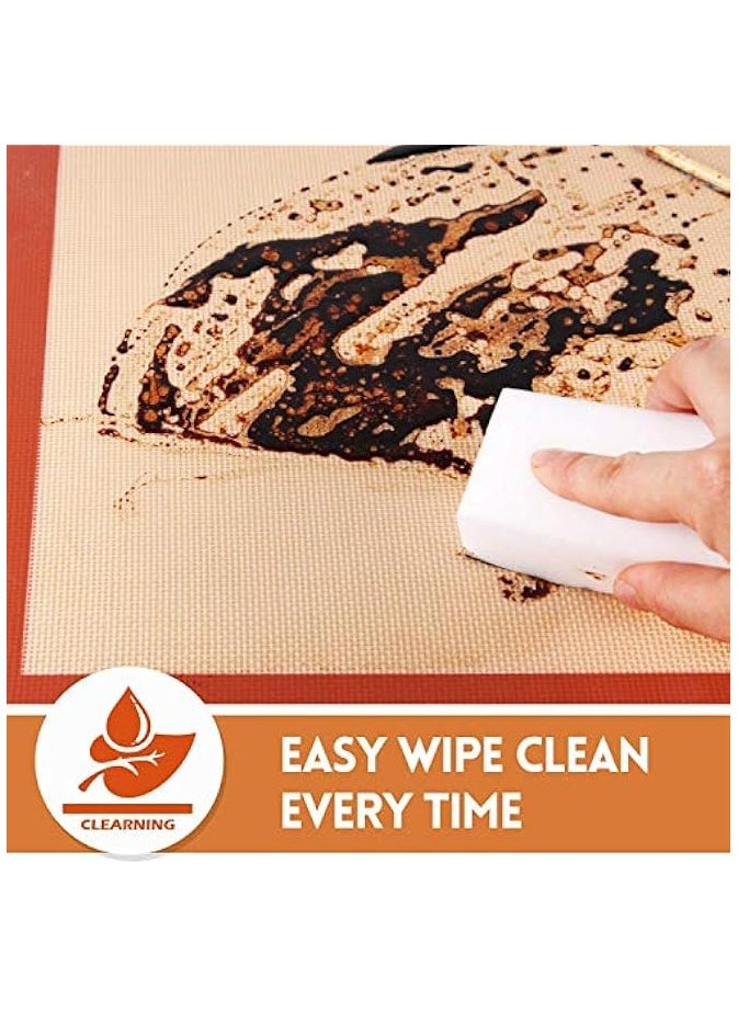 Silicone Baking Mats, Reusable Non Stick Food Safe Sheet Mat Perfect Bakeware for Making Cookies, Macarons, Bread, Meats, Vegetables and Pastry (60 X 40CM)
