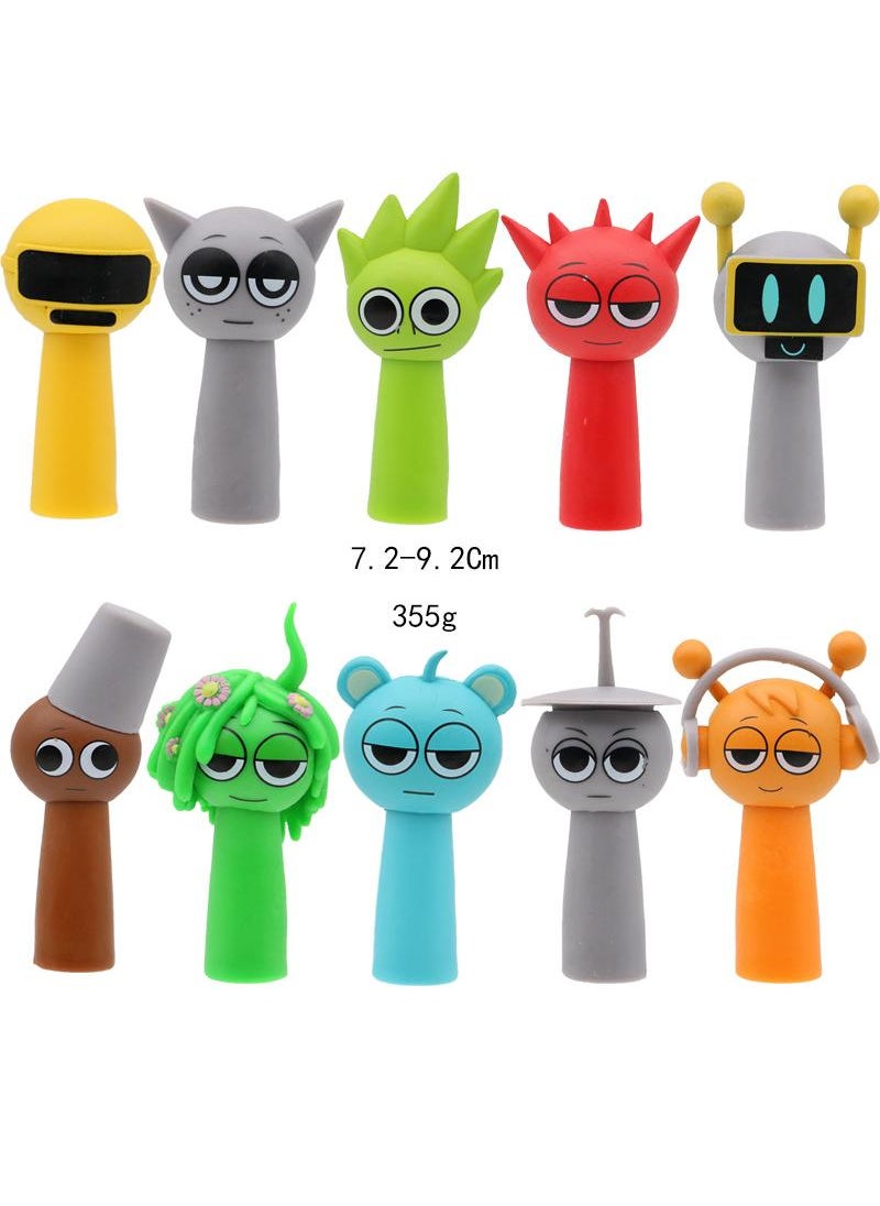 10 Pcs Sprunki  Figure Toys The Sprunki  Action Figure Toys For Fans Boys And Girls Best Gifts Sprunki Series Figures Model Birthday Cake Toppers