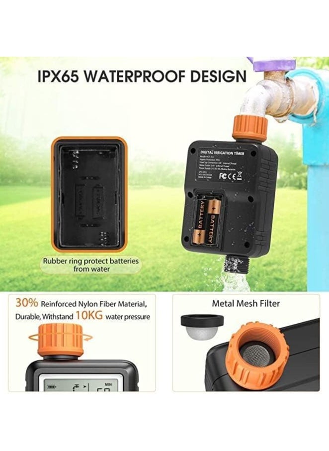 Automatic Watering Timer,Sprinkler Timer,Large LCD Screen Multifunctional Timing Watering Device Outdoor Garden Sprinkler Controller Intelligent Automatic Irrigation System Waterproof