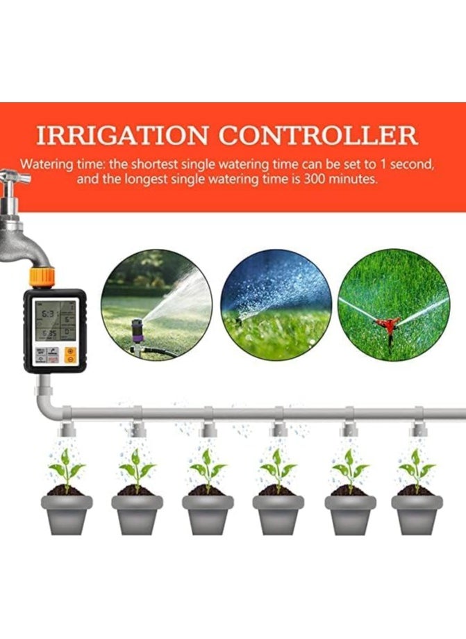 Automatic Watering Timer,Sprinkler Timer,Large LCD Screen Multifunctional Timing Watering Device Outdoor Garden Sprinkler Controller Intelligent Automatic Irrigation System Waterproof