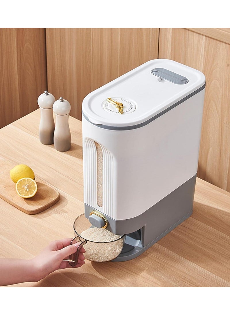 Storage Bottles Rice Dispenser With Measuring Cup Large Capacity Clear Visible Airtight Flour Beans Cereal Grains Food Container