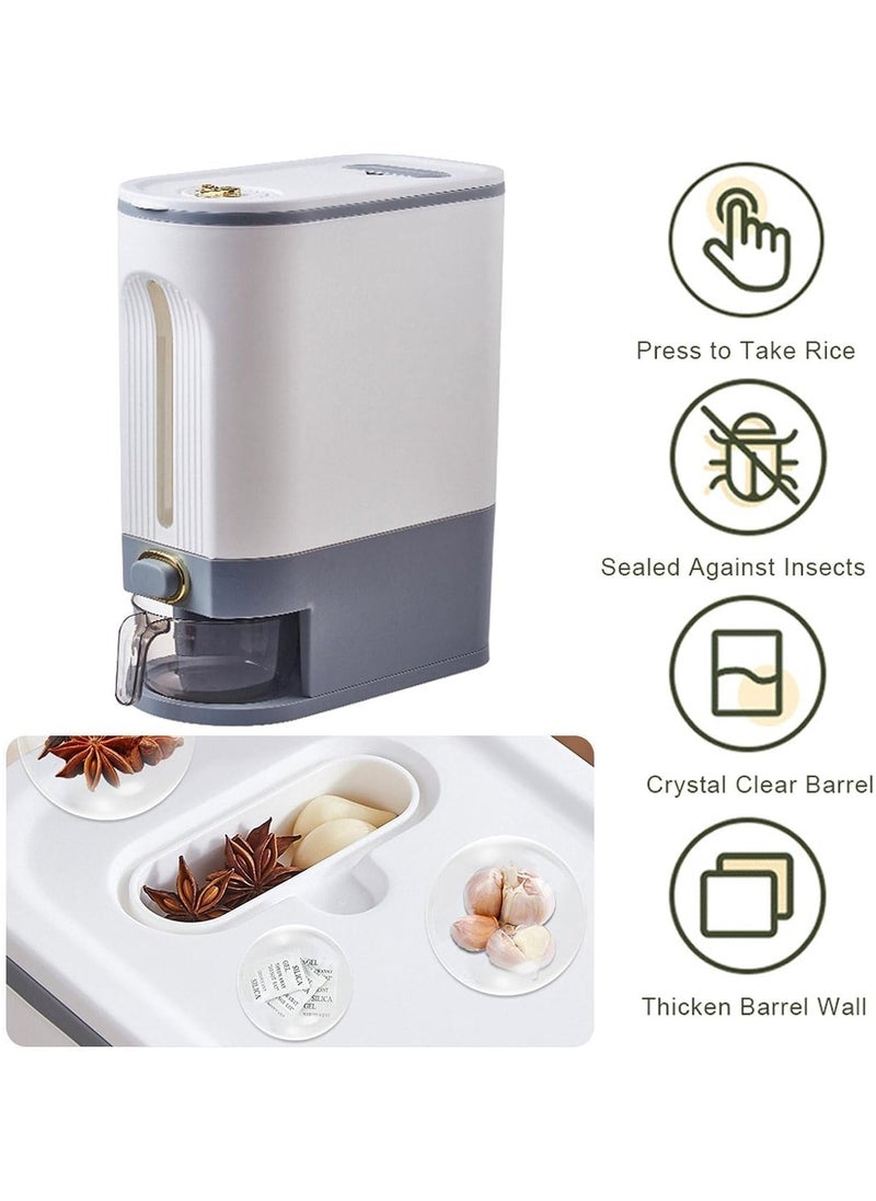 Storage Bottles Rice Dispenser With Measuring Cup Large Capacity Clear Visible Airtight Flour Beans Cereal Grains Food Container