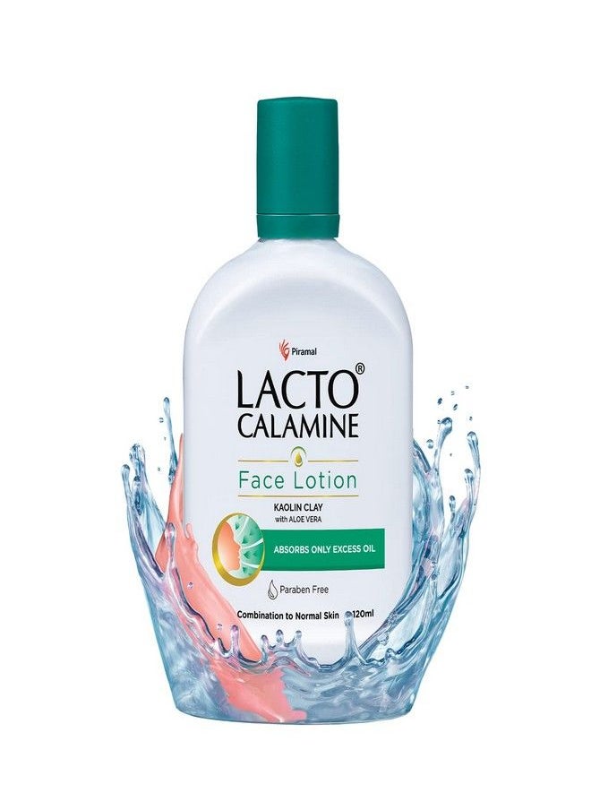 Lacto Calamine Face Lotion for Oil Balance - Combination to Normal Skin - 120 ml