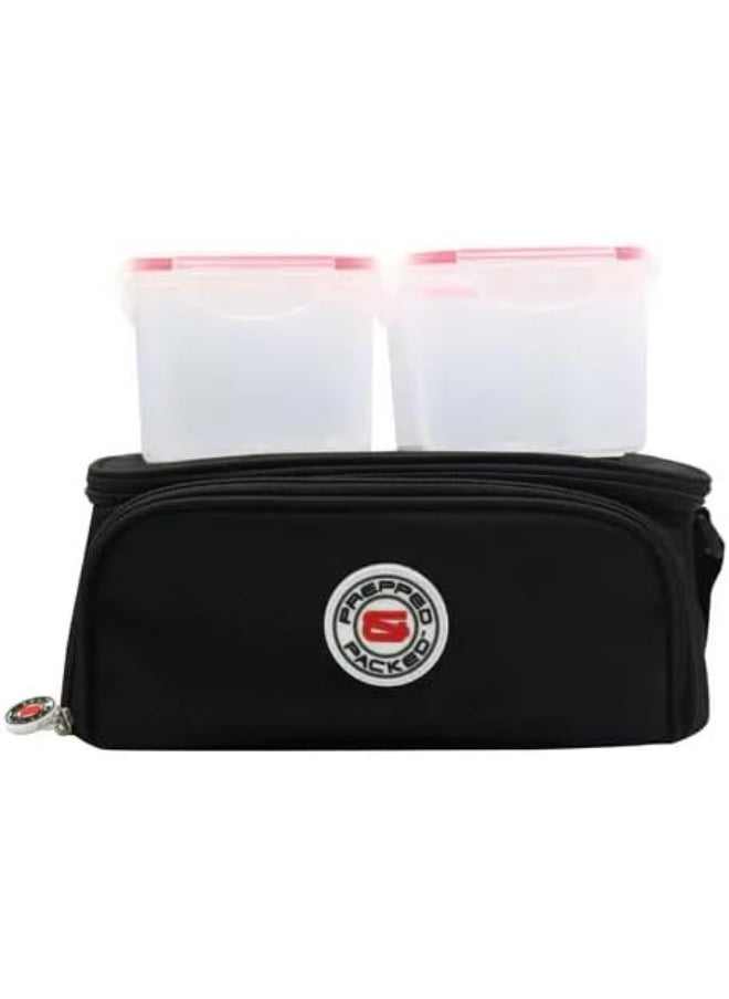 Prepped & Packed 2 Meal Bag - Black Color