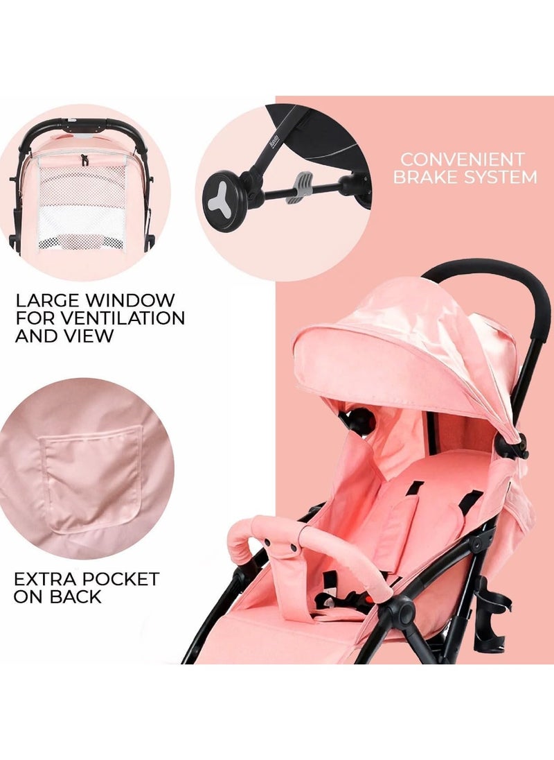 Baby Stroller Cabin Stroller With Mummy Bag - Ultra Lightweight Baby Travel Gear for Airplanes, Compact Fold Baby Push Chair with Adjustable Multi-Position Seat