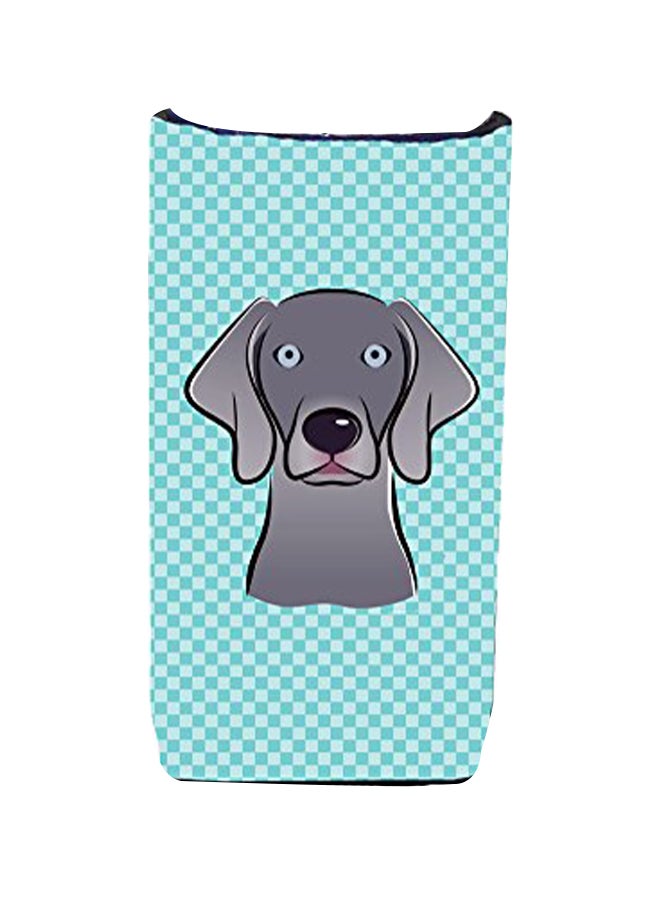 Checkerboard Weimaraner Can Cooler Multicolour