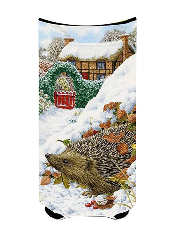 Hedgehog Holiday Koozie Bottle Cooler Multicolour