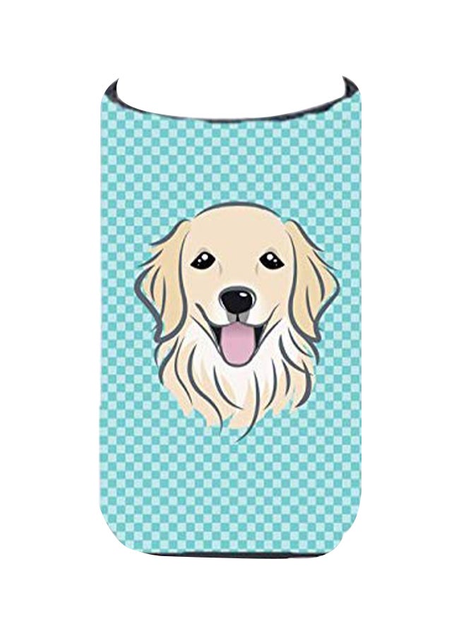 Checkerboard Golden Retriever Tall Boy Can/Bottle Cooler Multicolour