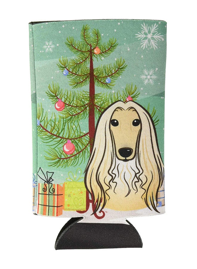 Tree And Afghan Hound Tall Boy Can/Bottle Cooler Multicolour 4inch