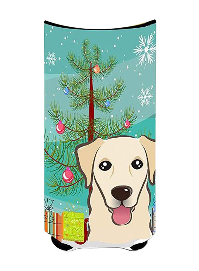 Christmas Tree And Golden Retriever Bottle Cooler Multicolour