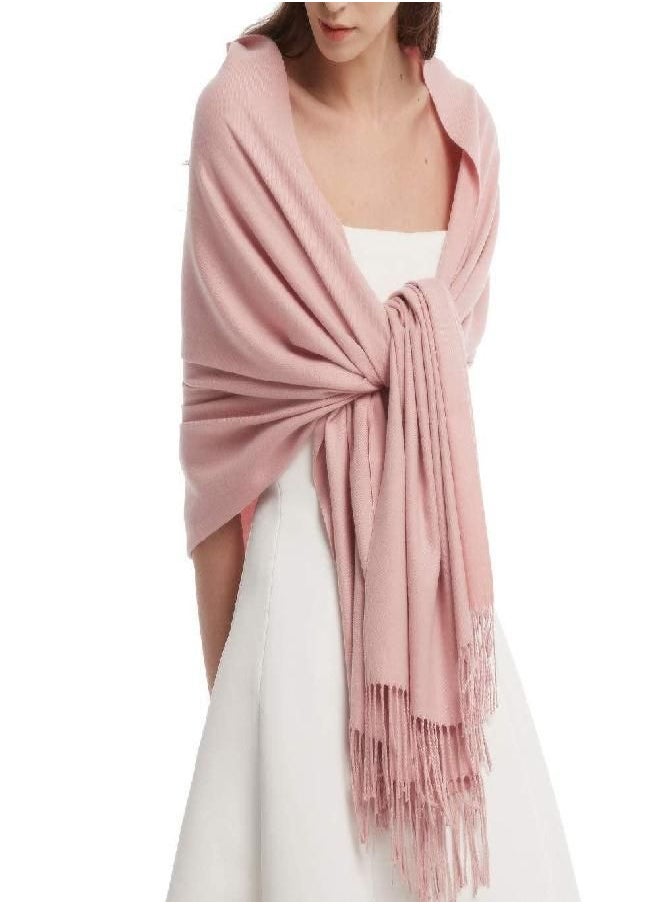 FURTALK Womens Winter Scarf Cashmere Feel Pashmina Shawl Wraps Soft Warm Blanket Scarves for Women (One Size, Baby Pink)