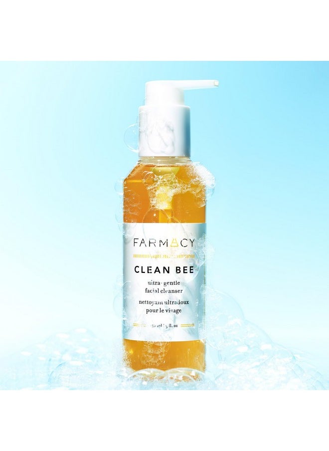 Gentle Face Wash - Clean Bee Facial Cleanser For Sensitive Skin - Daily Face Cleanser Infused With Hyaluronic Acid, Honey + Antioxidants To Remove Excess Oils, Impurities + Makeup (150Ml)