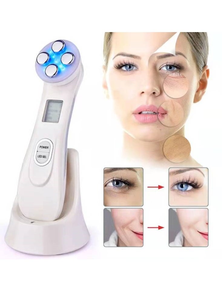 Facial Skin Care Time Master, Face Toning, Face Lift Device 5 Colors LED Photon Therapy Rechargeable